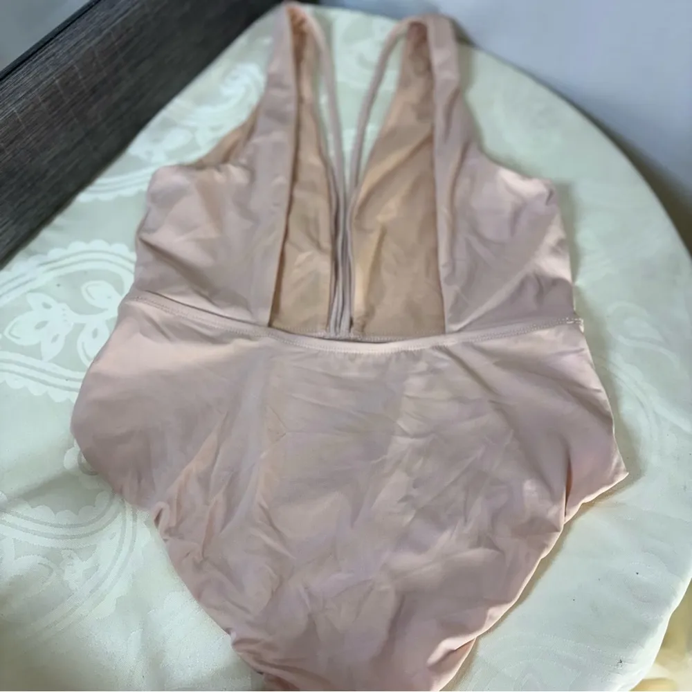 Reef kaleidoscope nude plunge front strappy swimsuit with pearl accents - Image 6