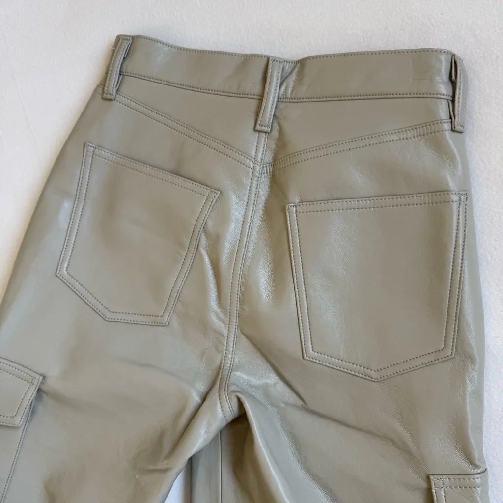 AGOLDE Leather Minka Cargo in Toast - Image 11