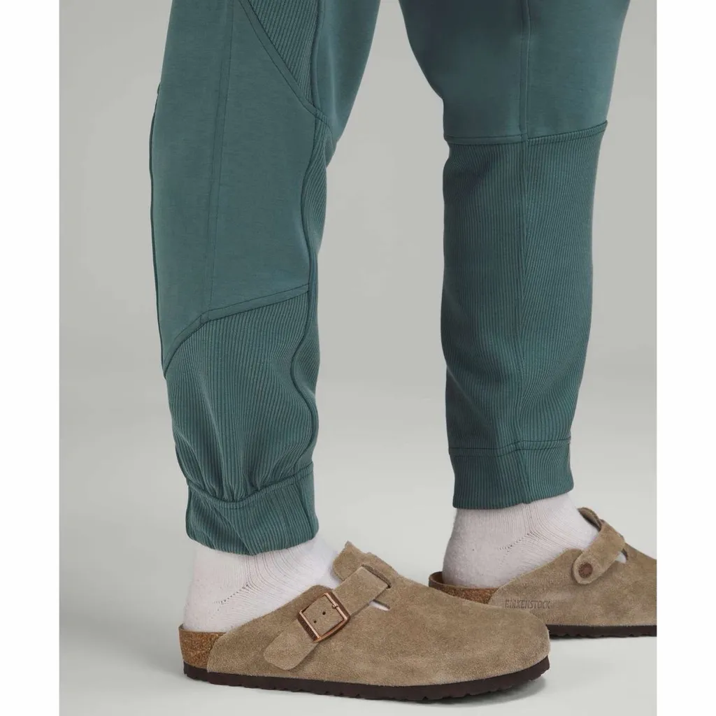 Lululemon Brushed Softstreme Ribbed High-Rise Jogger In Green Jasper - Image 4
