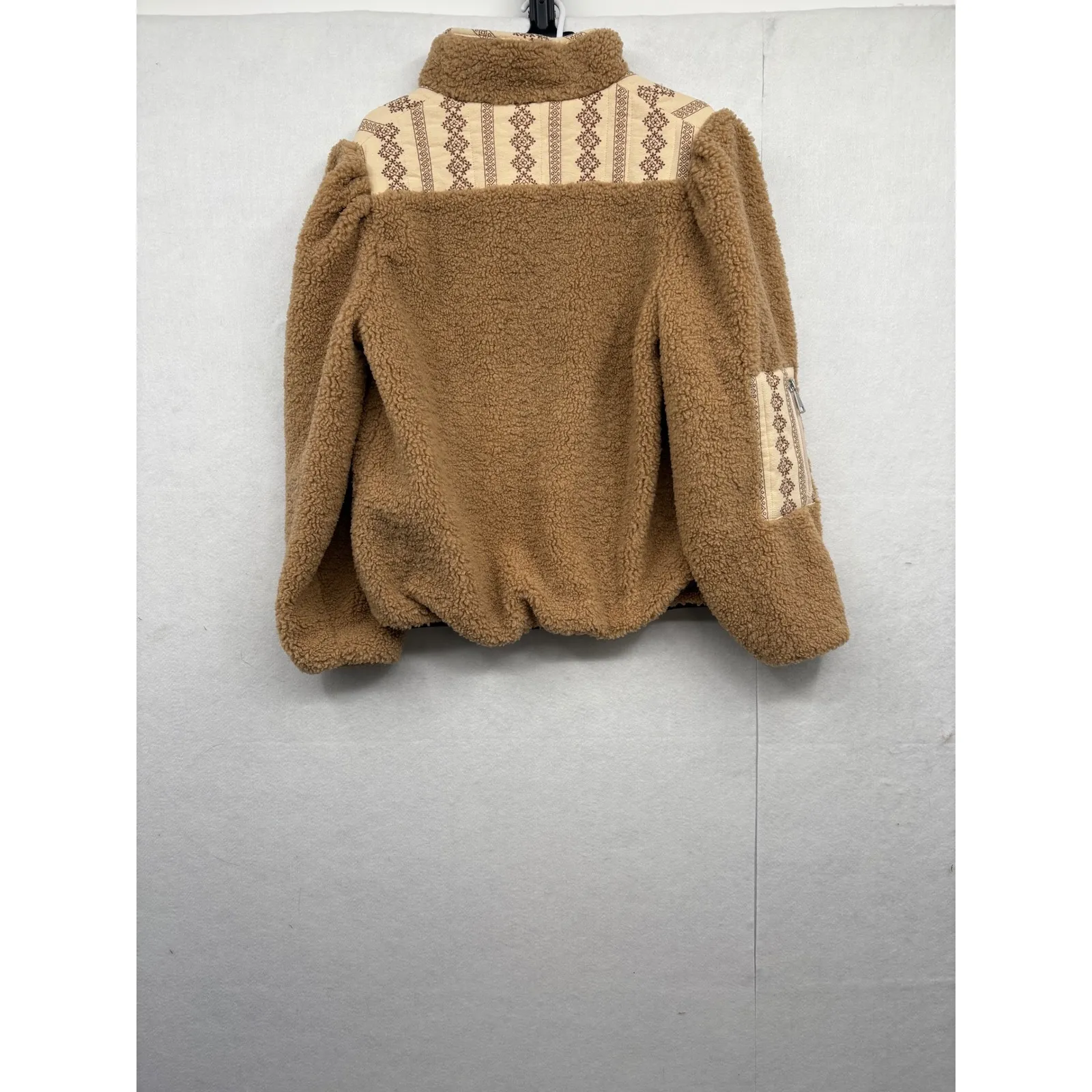 Driftwood Sherpa Fleece Pullover Aztec Print Women's XS - Image 8
