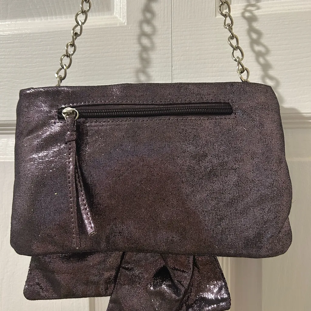 Purple Metallic Women's Shoulder Bag - Image 2