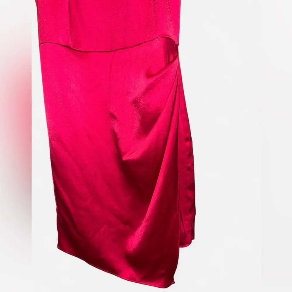 DO+BE Pink Satin Halter Mini Dress - Size Small - Image 4