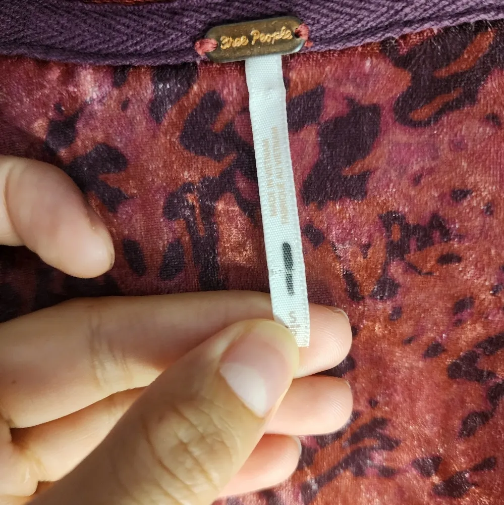 Free People Go Get Em' Velvet Wine - Image 5