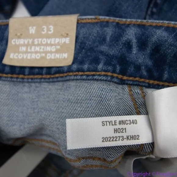 NEW Madewell Curvy Stovepipe‎ Jeans in Dearham Wash, 33 - Image 15