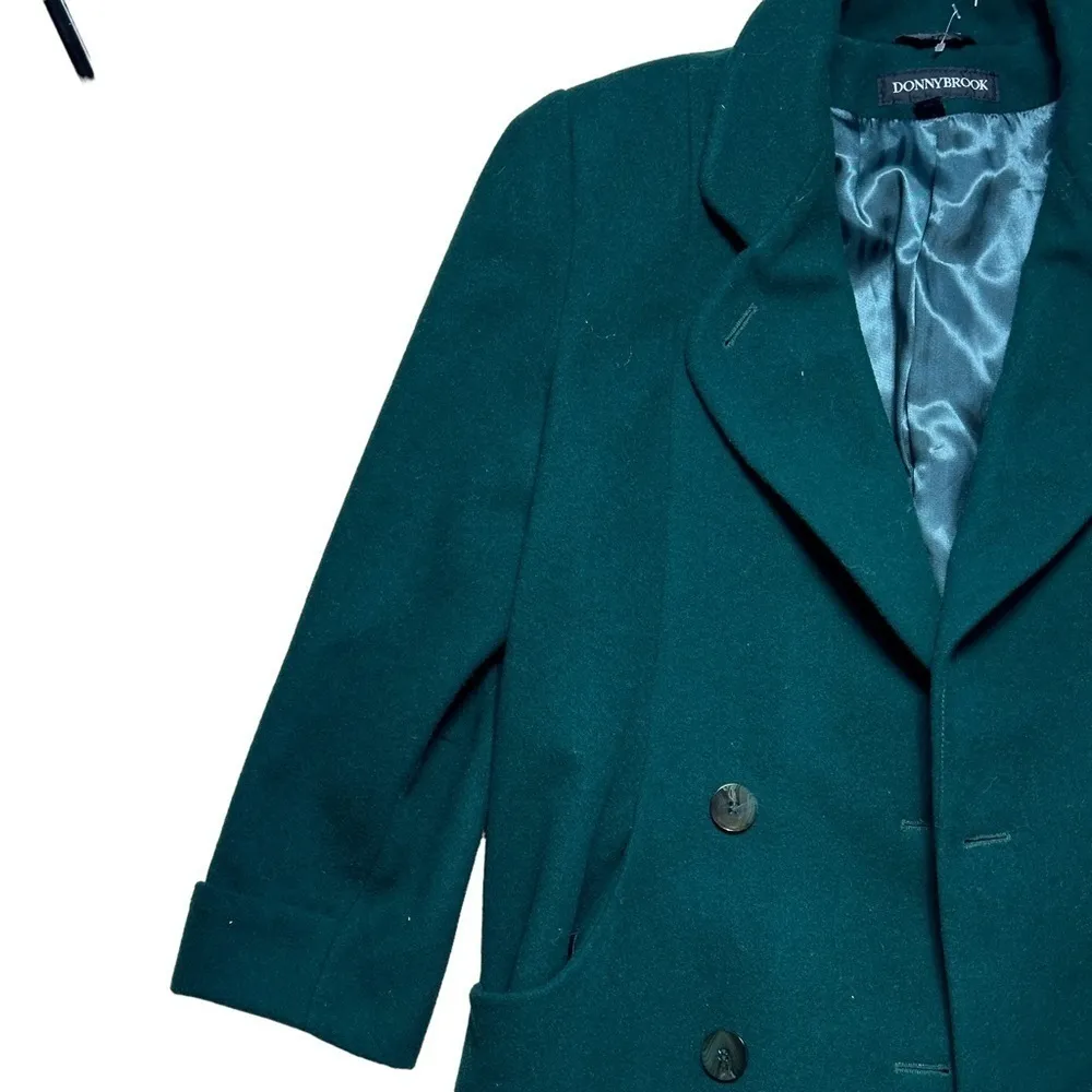 Donny Brook Emerald Green Wool Trench Coat US 12P - Image 4