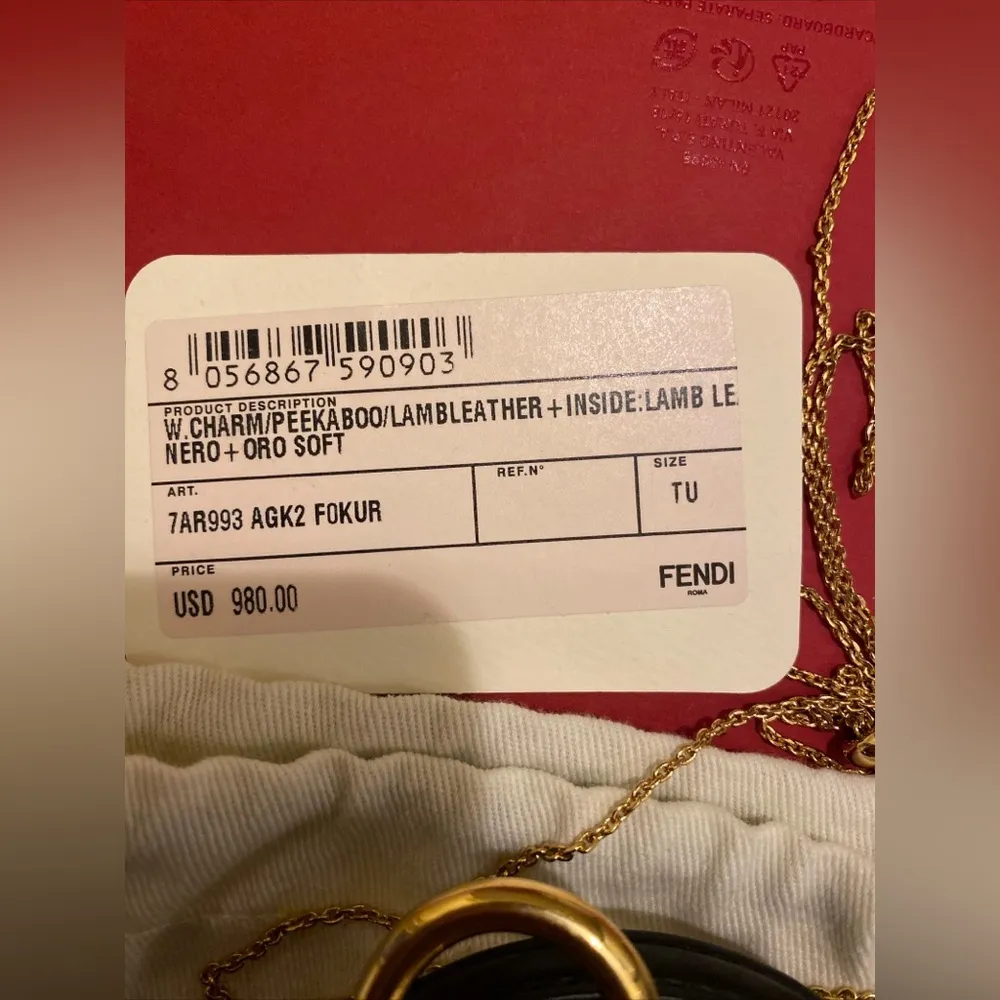 Fendi Nano Peekaboo Nappa Sigma Shoulder Bag - Image 10