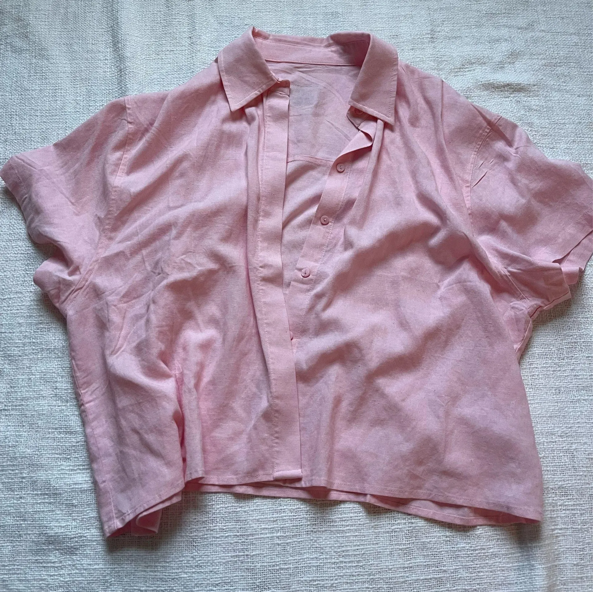 Daily Drills light pink linen top - Image 2