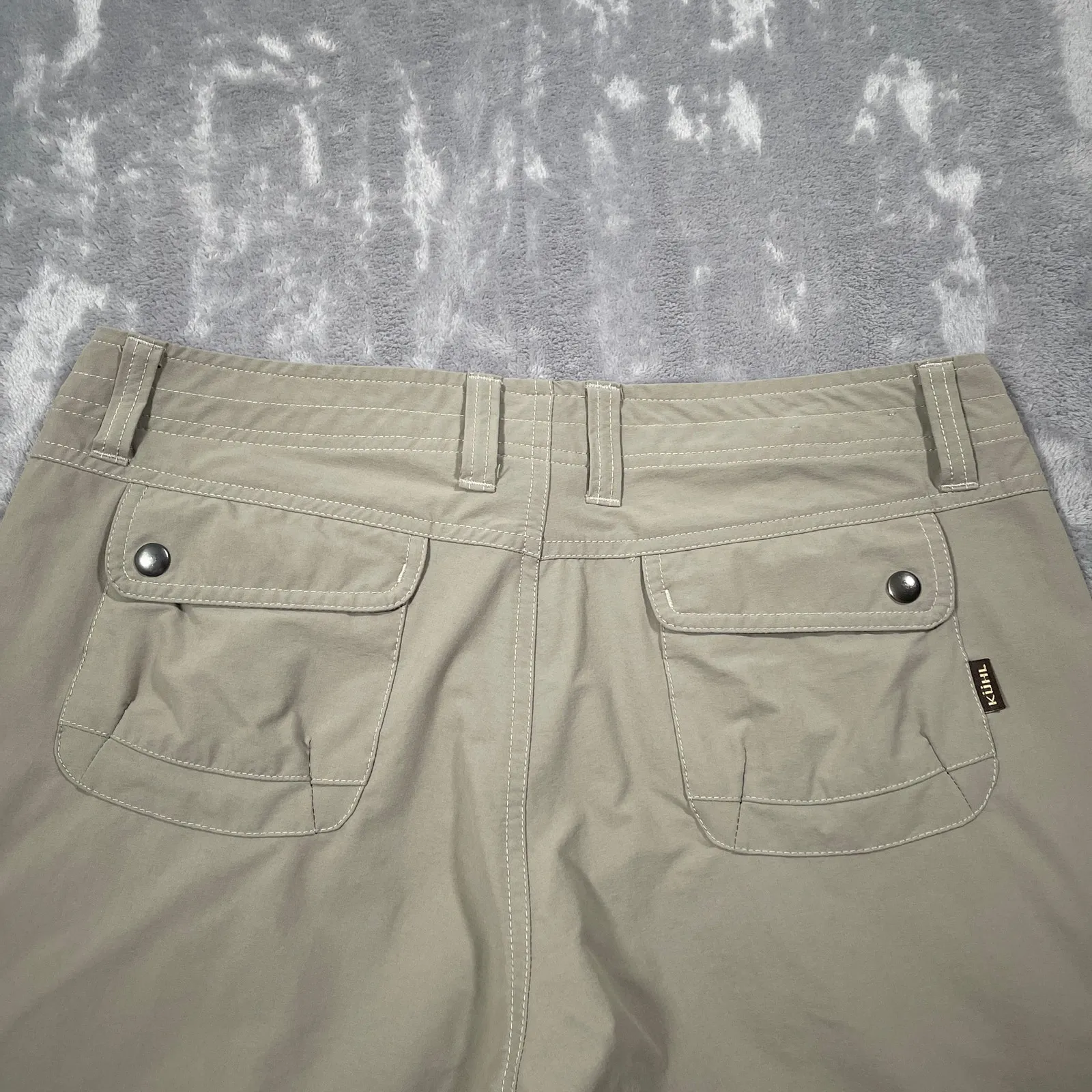 Kuhl Pants 10 Beige Cargo Hiking Outdoor Trekking Stretch Performance Cinch Leg - Image 6