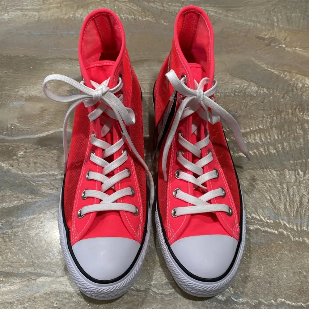 Converse CTAS Hi Top Racer Pink & White See Through Sneakers Shoes Women’s 10 - Image 3