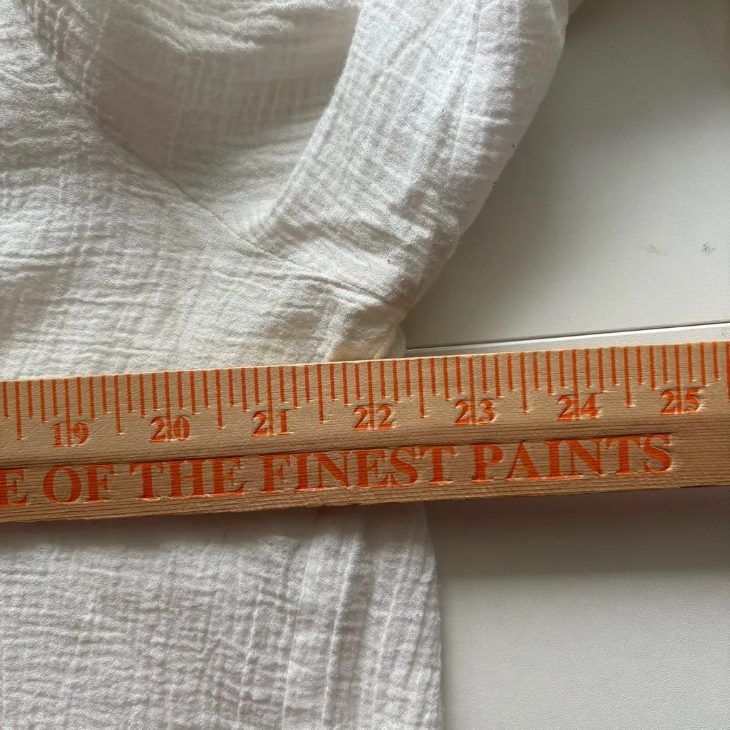 Barneys New York Cream Ribbed Mandarin Collar‎ Blouse - Image 7