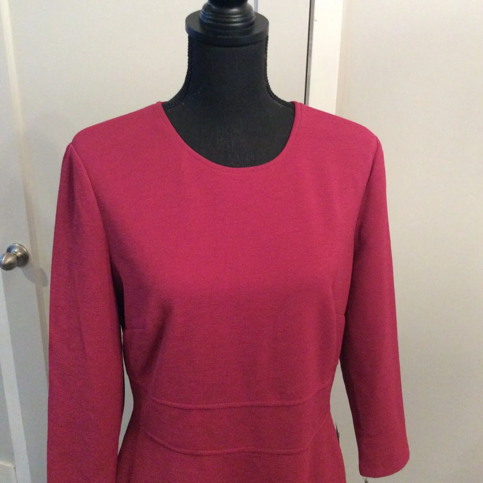 New NWT Maggy London Raspberry Ruffle Long Sleeve Size 12 Dress - Image 5