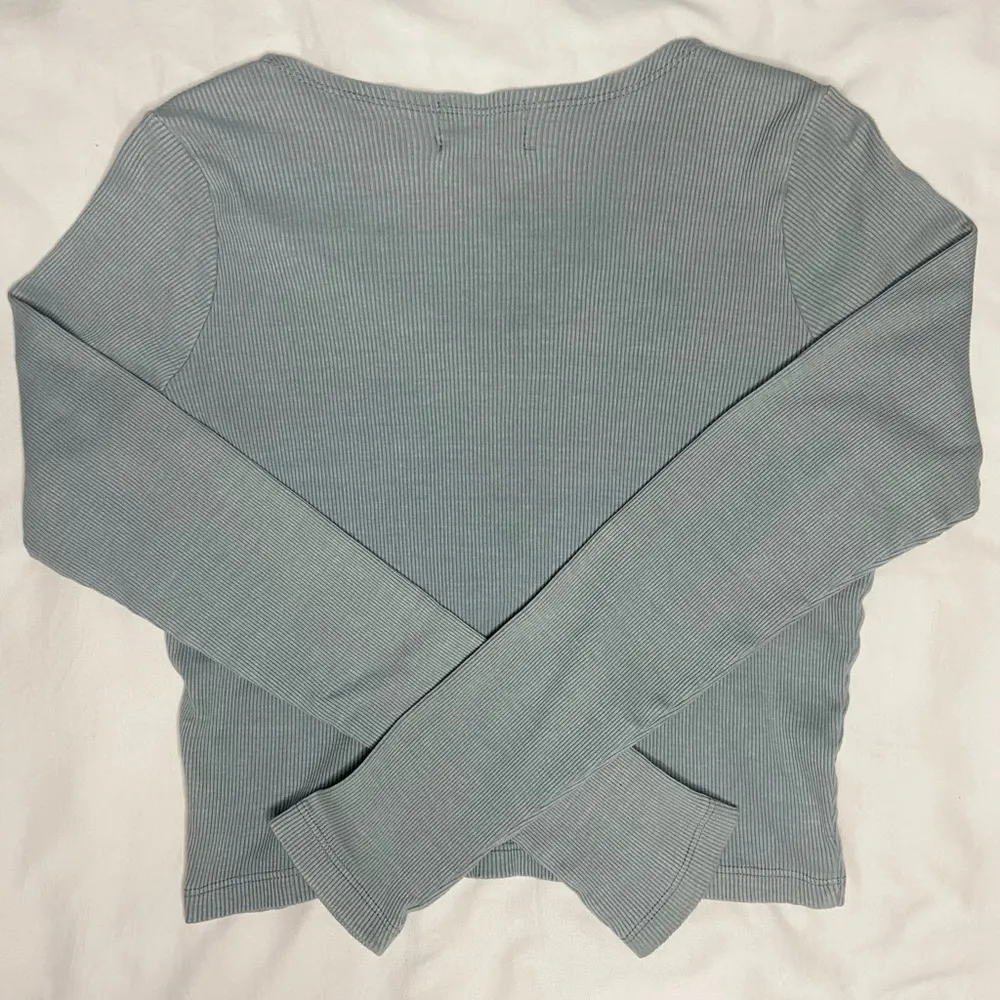 Blue Tie-Front Cardigan - Image 2