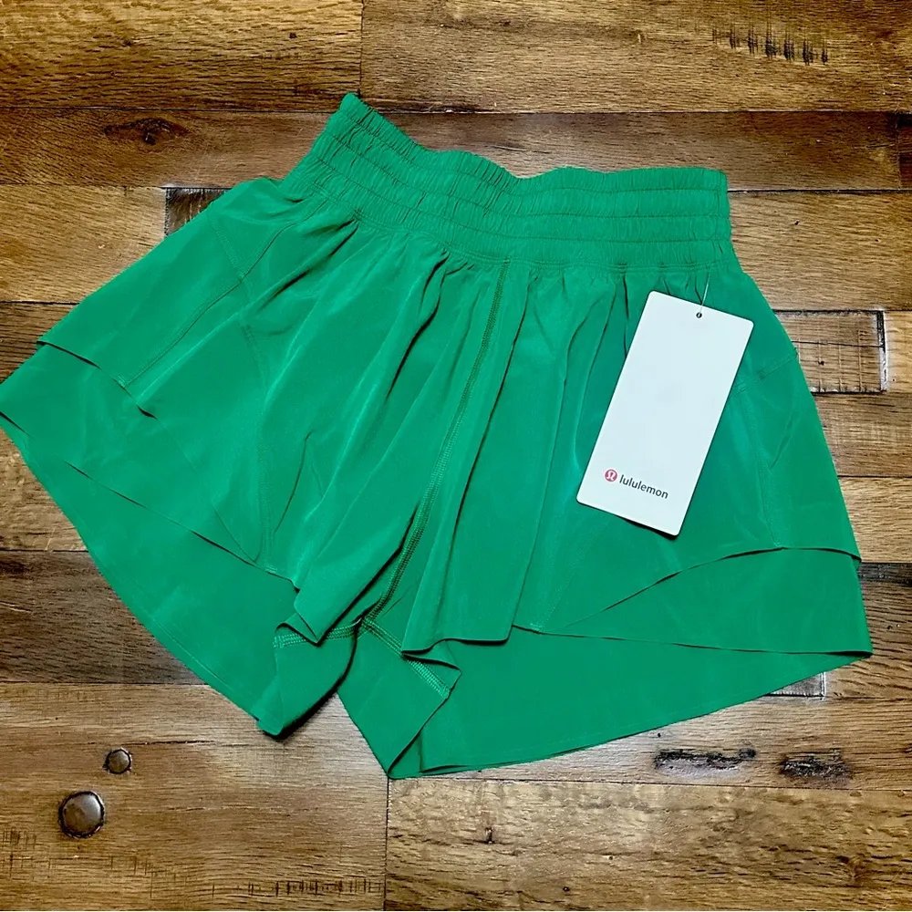 NWT Lululemon Shake It Out High-Rise Running Short 2.5" Raceway Green XXXS - Image 5