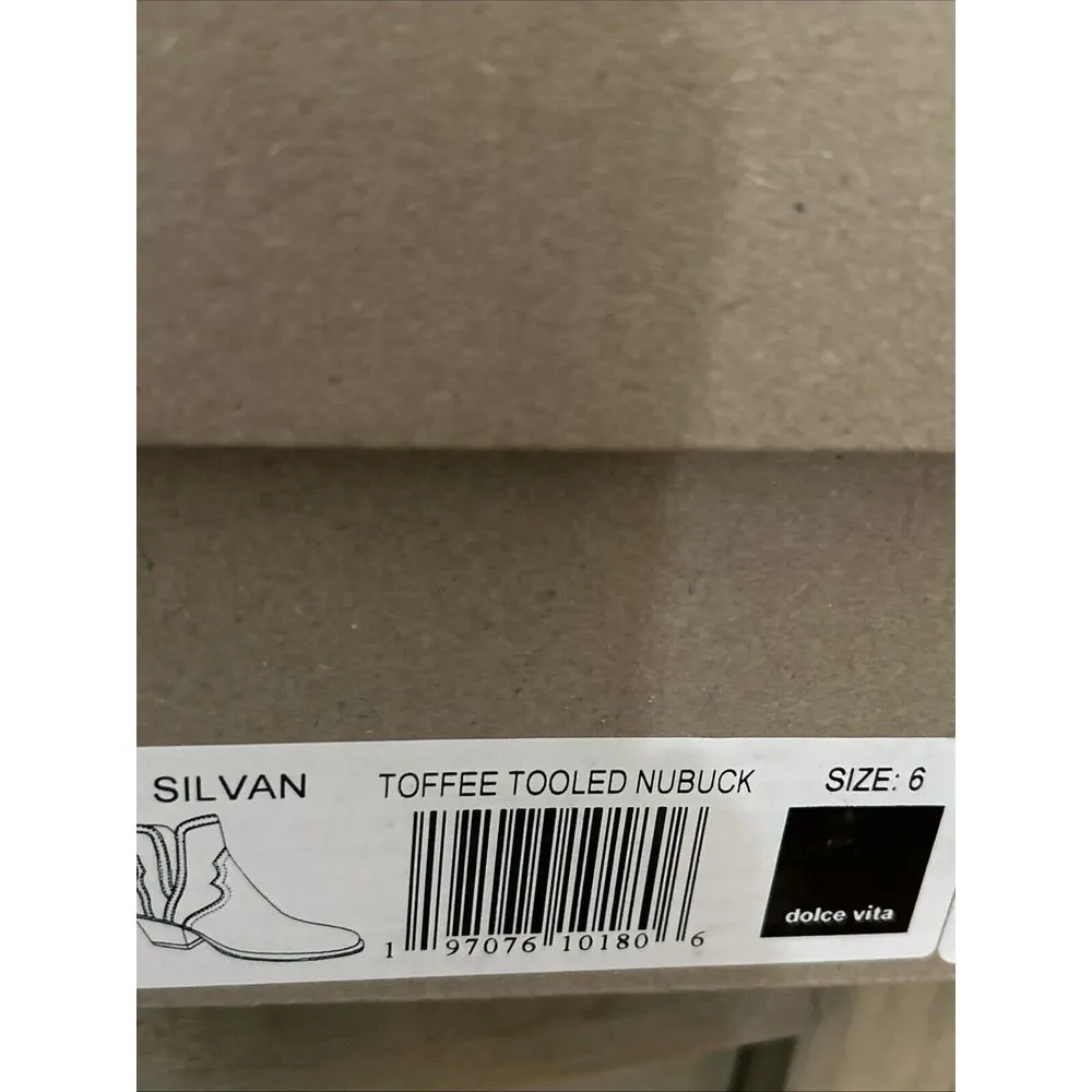DOLCE VITA Silvan Tan Toffee Nubuck Suede Western‎ Booties Sz 6 NWB - Image 8