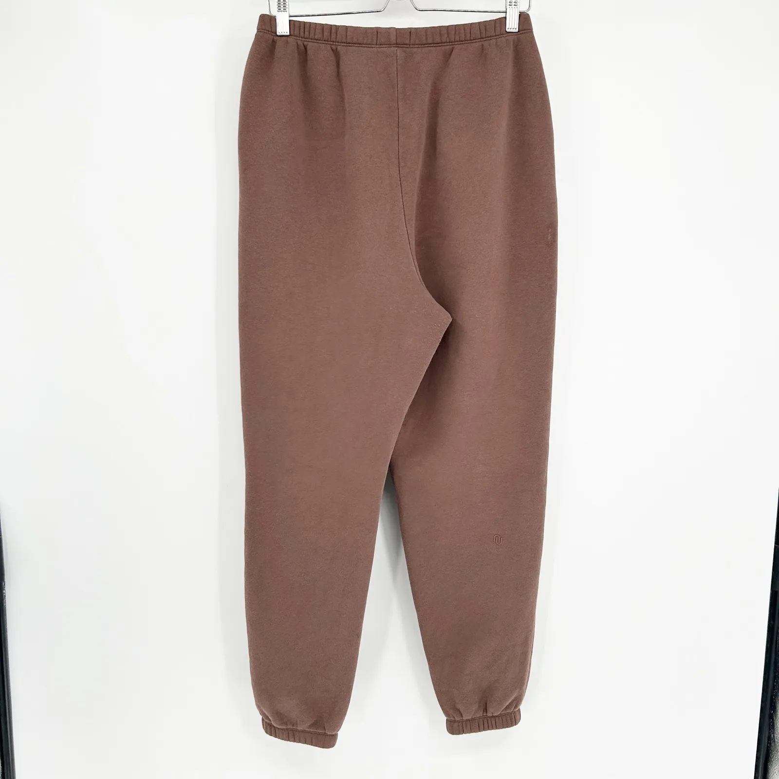 Nuuds Womens Oversized Brown Fleece Lined Classic Sweatpants Joggers Size M Size M - Image 11