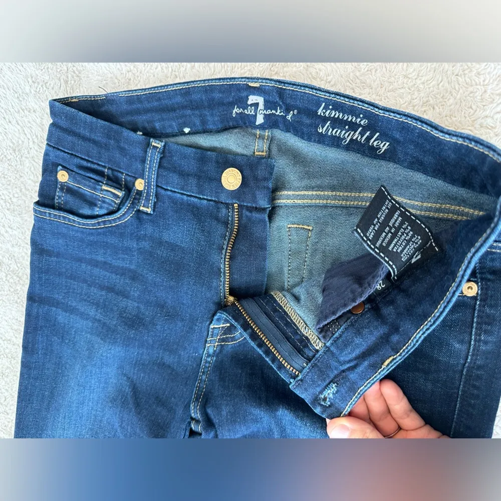 7 for all mankind Jimmie straight leg denim jeans size 28 - Image 7