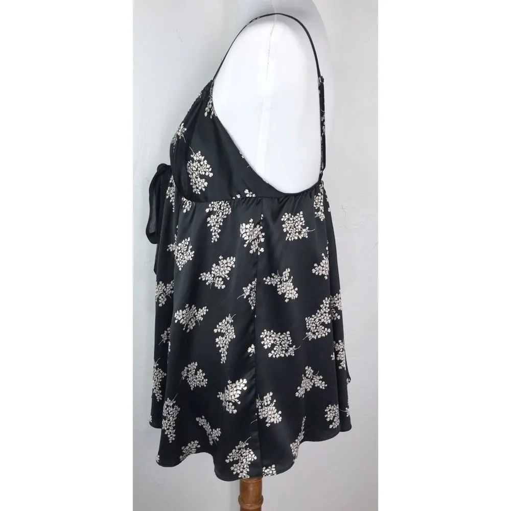 Victoria’s Secret Black Gray Foliage Teddy Top Lingerie Medium - Image 5