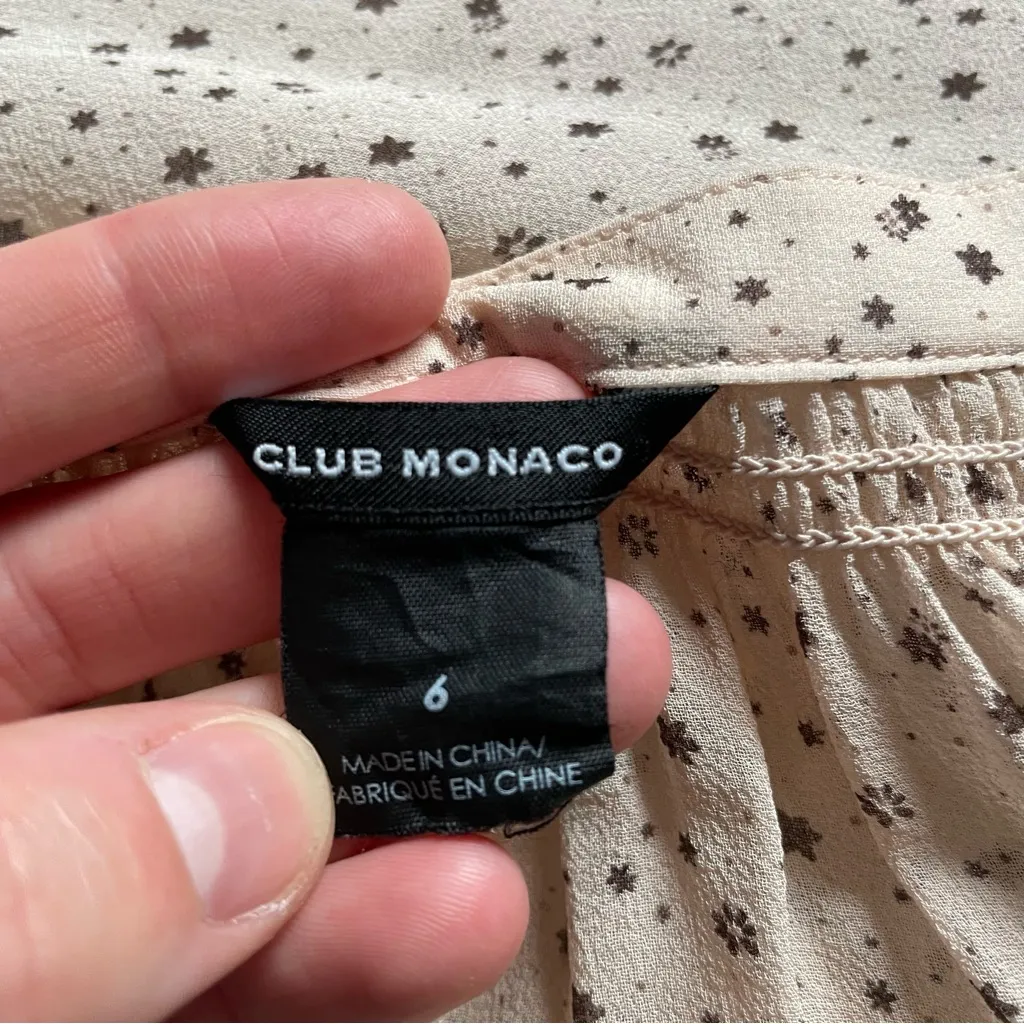 Club Monaco Sheer Silk Chiffon Tunic Mini Dress Small 6 - Image 6