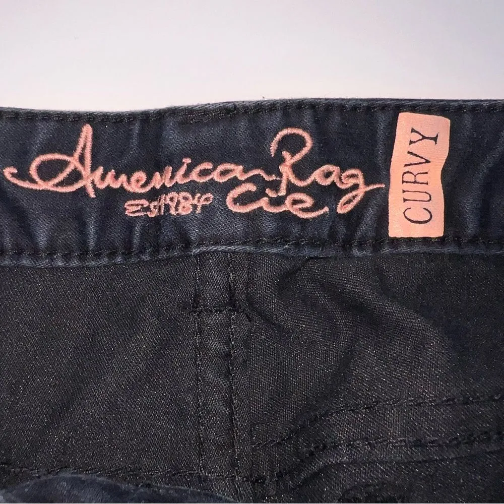 American Rag Curvy Juniors Dark Blue Denim Jeans Mid Rise Skinny Leg Size 5R - Image 11