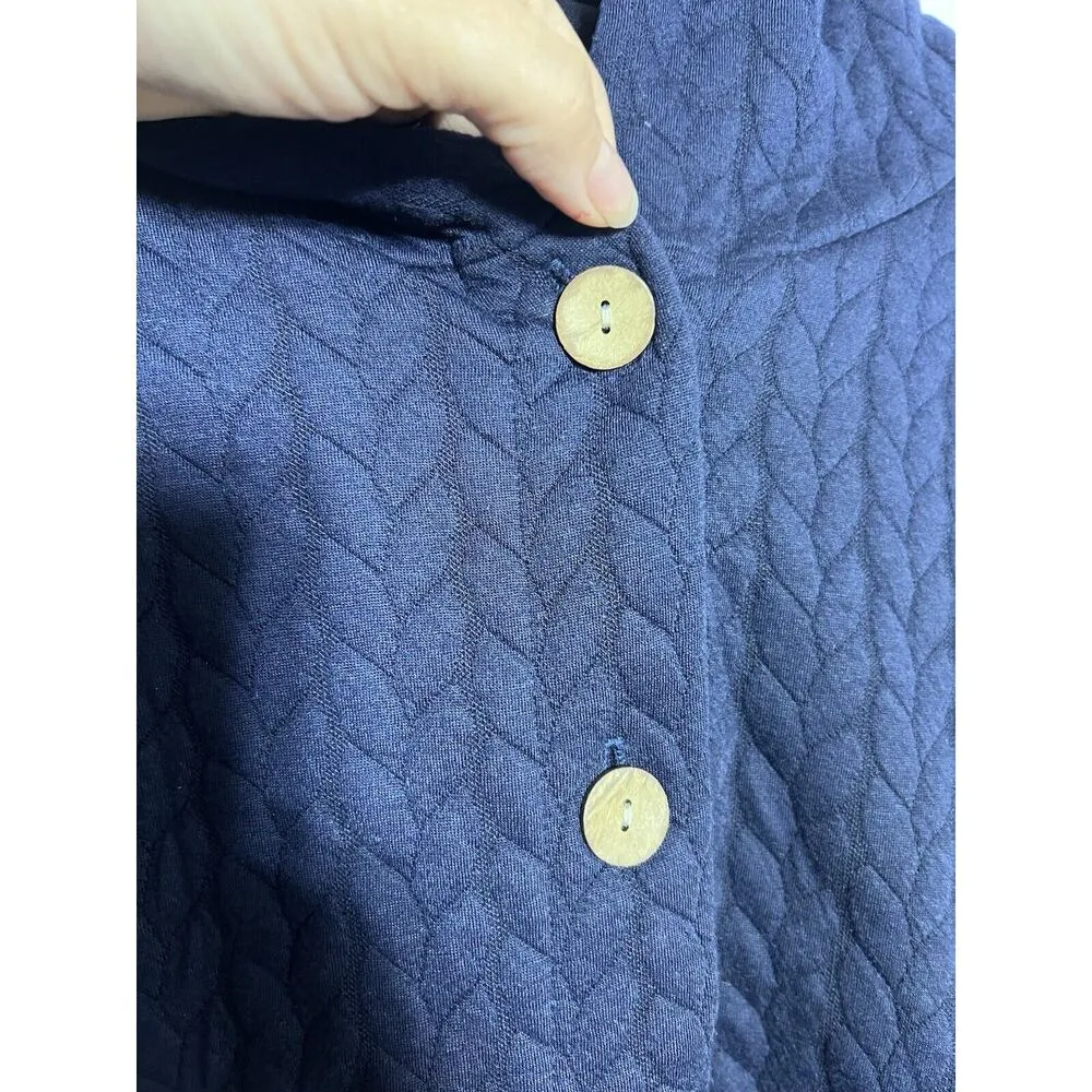 Women Jacket 3XL Plus Fisherman Sweater Cardigan Hoodie Casual Cellabie Comfy Blue Size 3X - Image 6