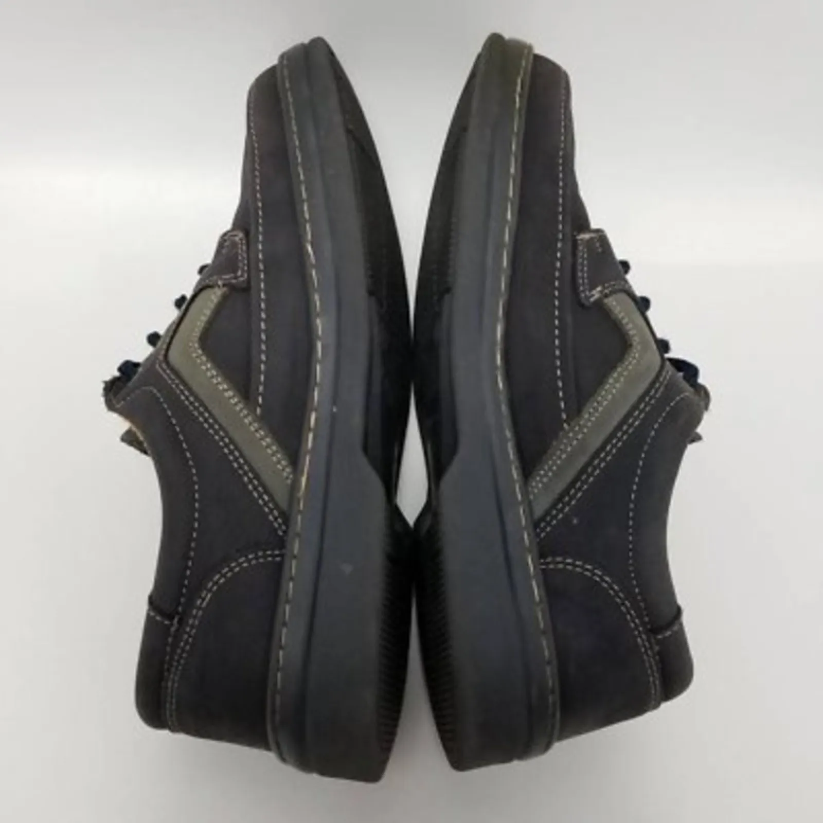 Ecoland Mens Leather Lace Up Sneakers Shoes Size 42 Gray - Image 8