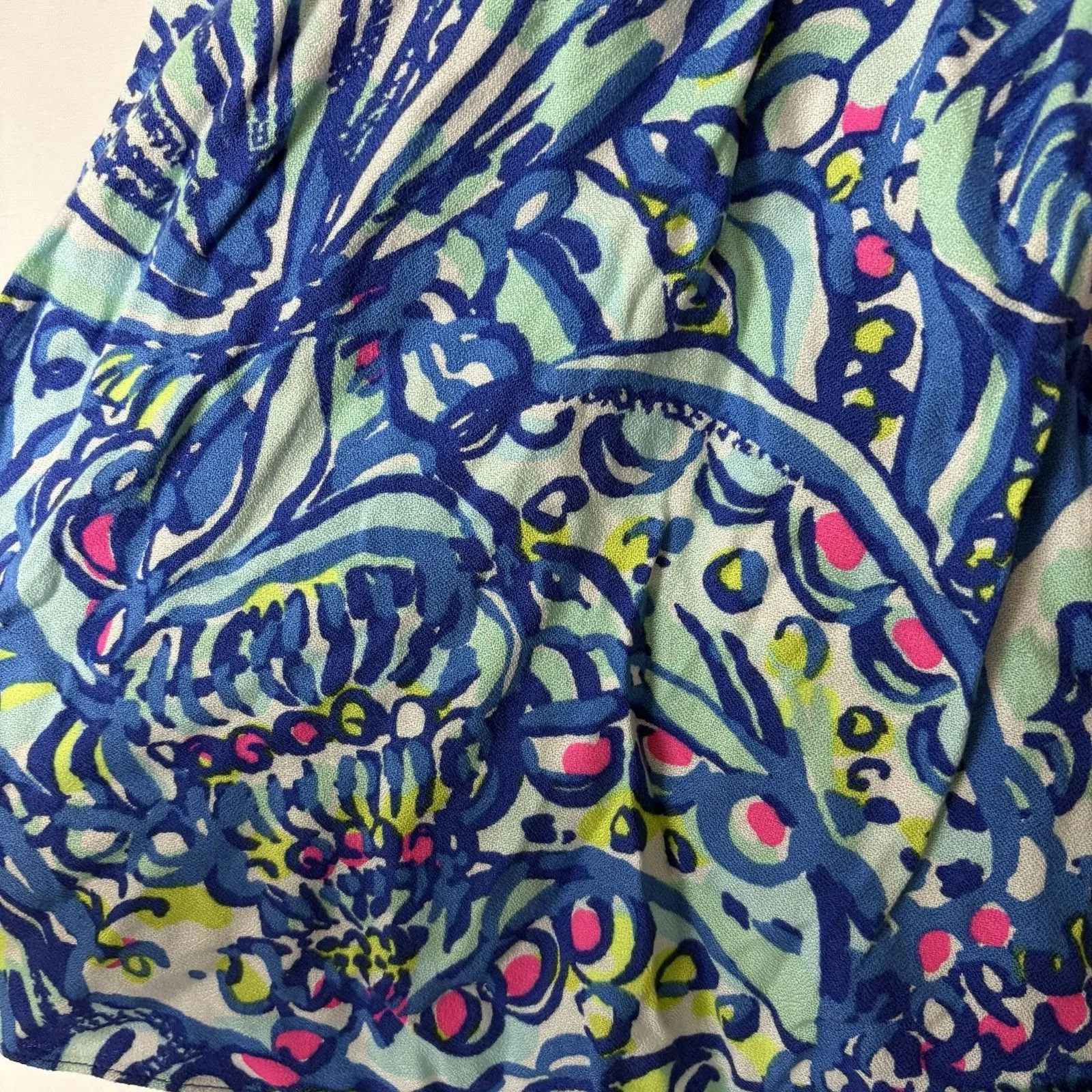 Lilly Pulitzer Ramona Skort Skirt Size 00 Brilliant Blue Ceviche Tropical Bright - Image 3