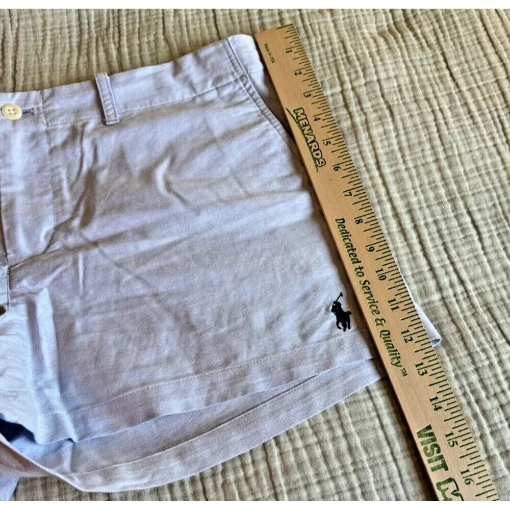 POLO Ralph Lauren Women’s Light Blue Chino Mom Shorts 100% Cotton Size 10 Golf - Image 5