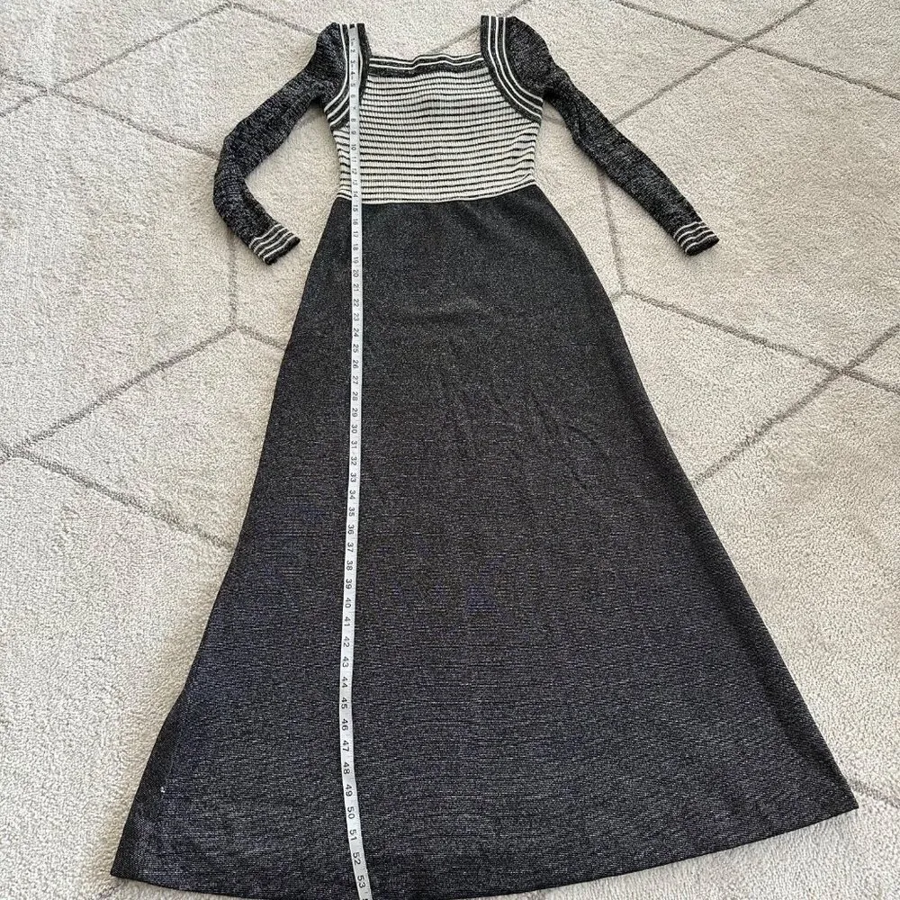 Vintage It's Rich 60s/70s Gray/Silver Long Sleeve Wool - Image 5