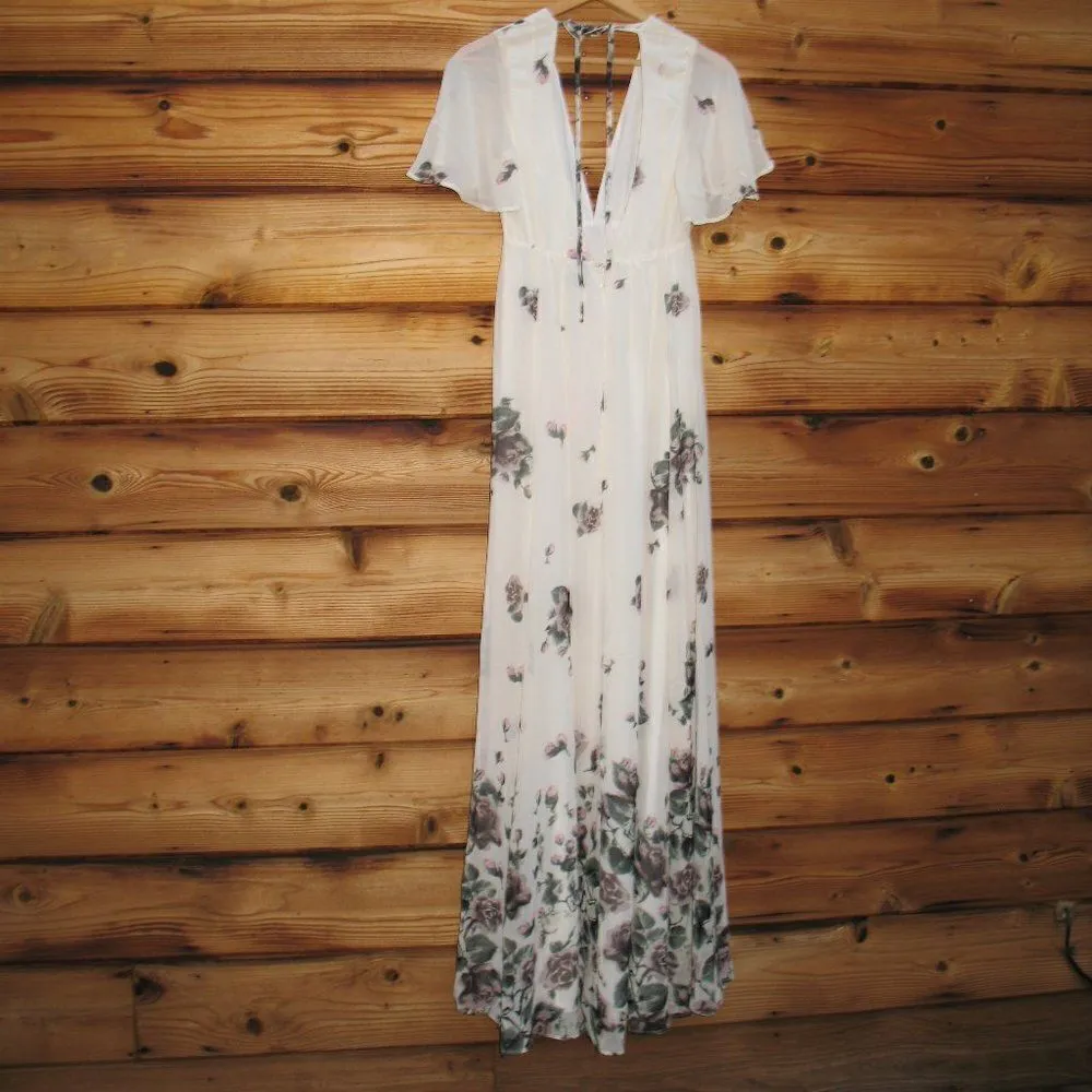 NWT Show Me Your Mumu White Floral Faye Maxi Dress FLAW - Image 7