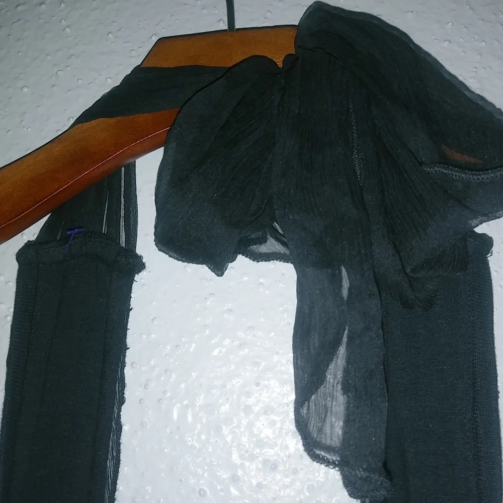 Kaisely 8 Silk Tile Sequined Halter Top Black Evening Formal - Image 7