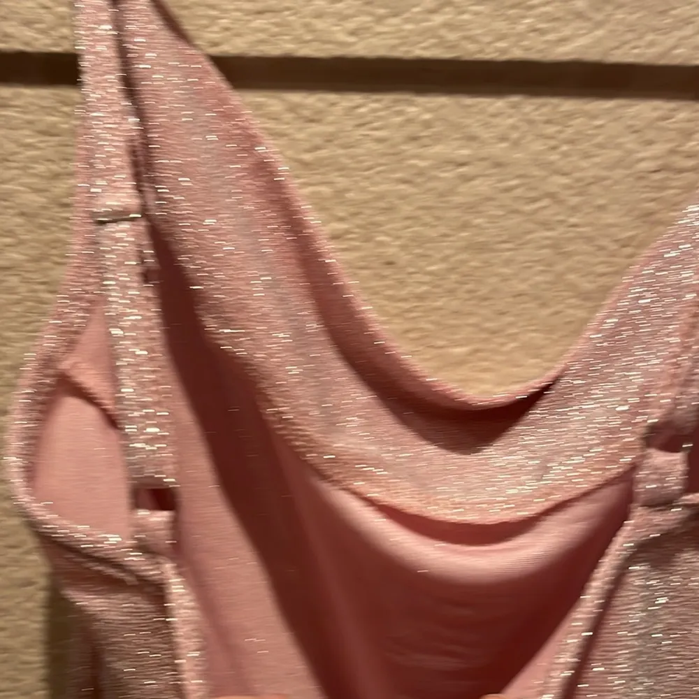 Women’s Sparkly Pink Slouchy Cami Crop Top Size XS - Image 8