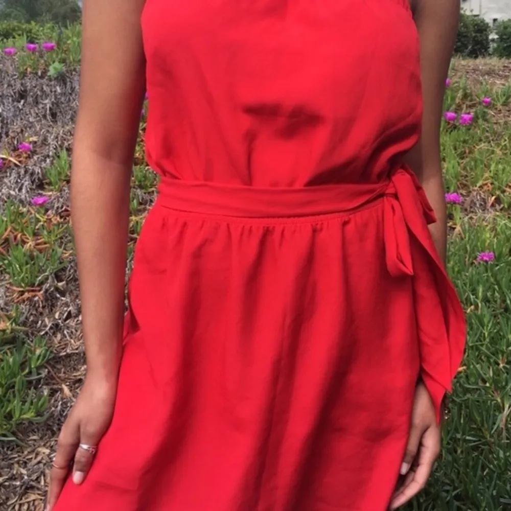 Valentines dress, off the shoulder dress, little red dress, red cinched dress - Image 3