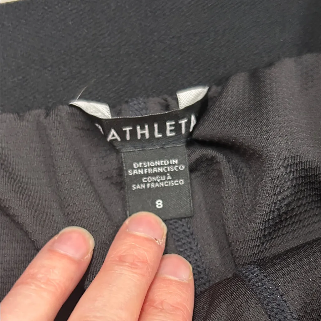 Athleta Black Vienna Cargo Skort Shorts Skirt Button Pockets Elastic Waist Sz 8 - Image 5