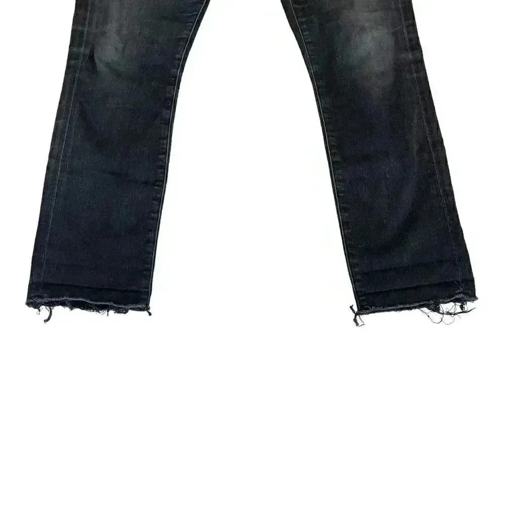 Citizens of Humanity Rocket Crop High Rise Skinny Black Denim Jeans SZ 25 # 1040 - Image 4