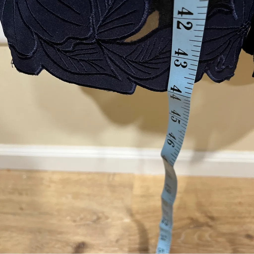 NWT Kay Unger Luna Embroidered Midi Dress color midnight blue size 6 - Image 6