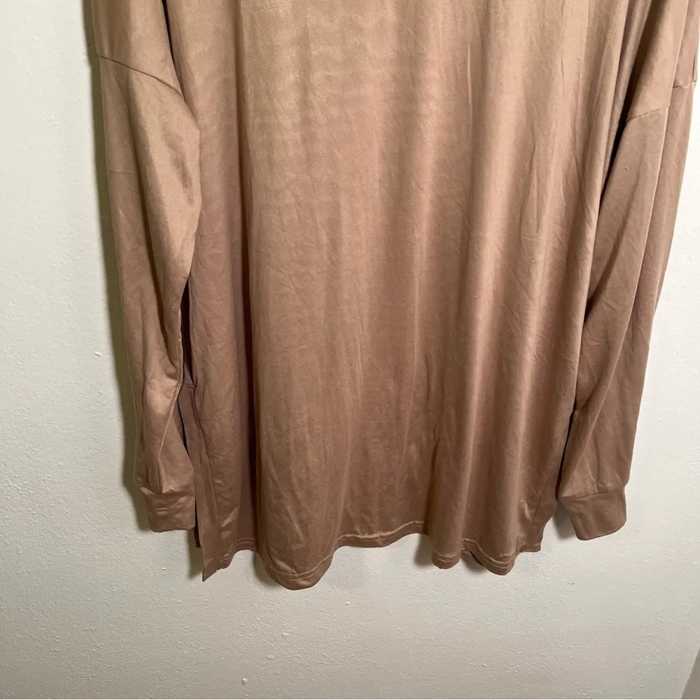 Ekouaer Long Sleeve Pajama Top Beige M - Image 3