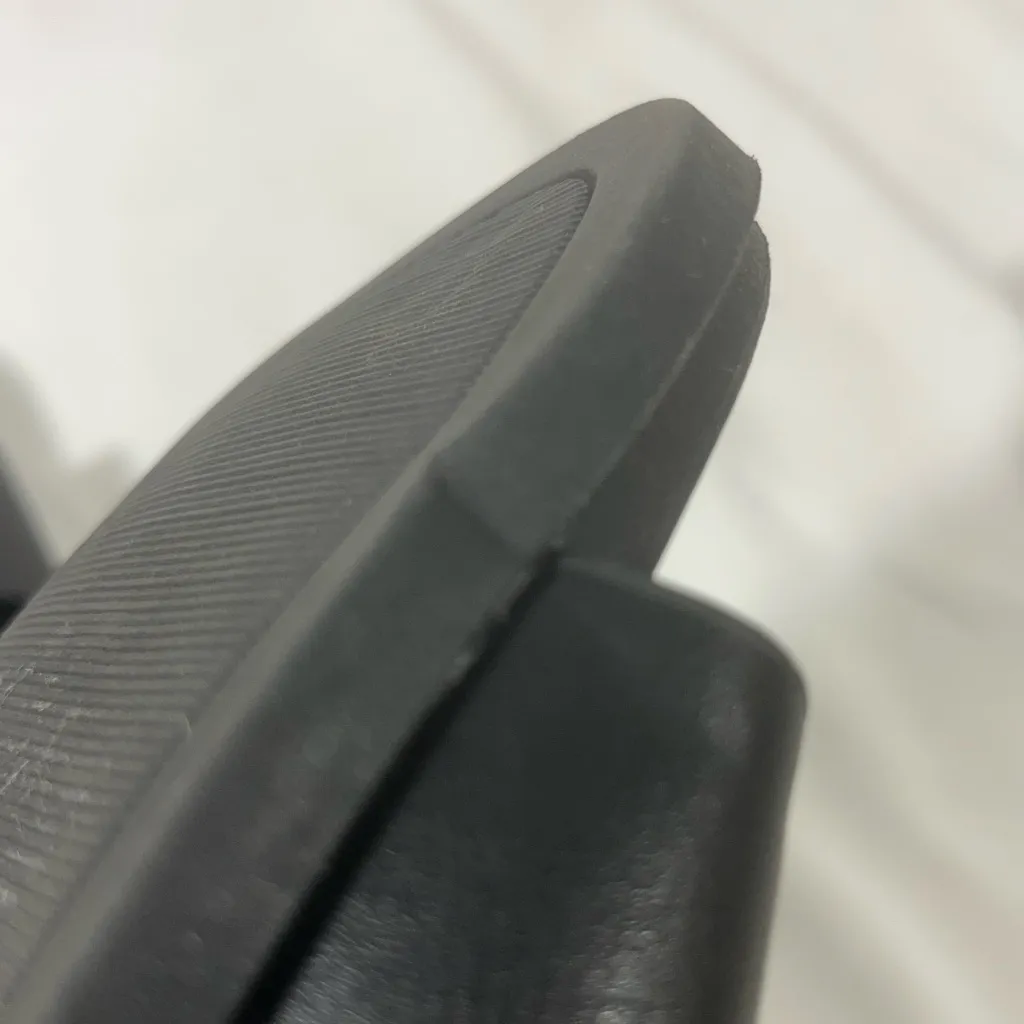 BamBoo Double Strap Sandals Womens Faux Leather Buckle Black 8.5 PREOWNED - Image 9