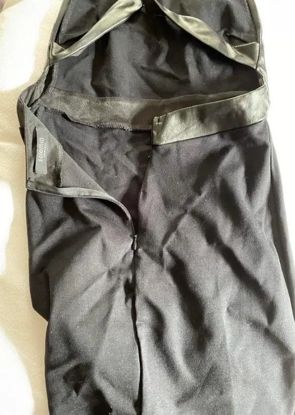 Solemio Leather Bodycon Dress - Image 3
