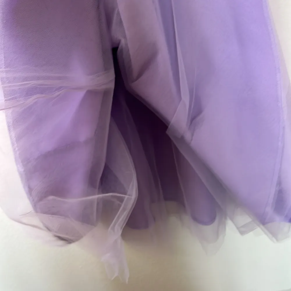 EUC Custom Mommy and Me Lavender Purple Satin Tulle Party Dress sz XL - Image 2