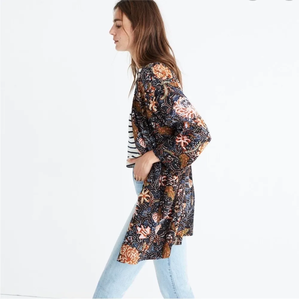 Madewell Print Robe Jacket in Seafloral - Image 4