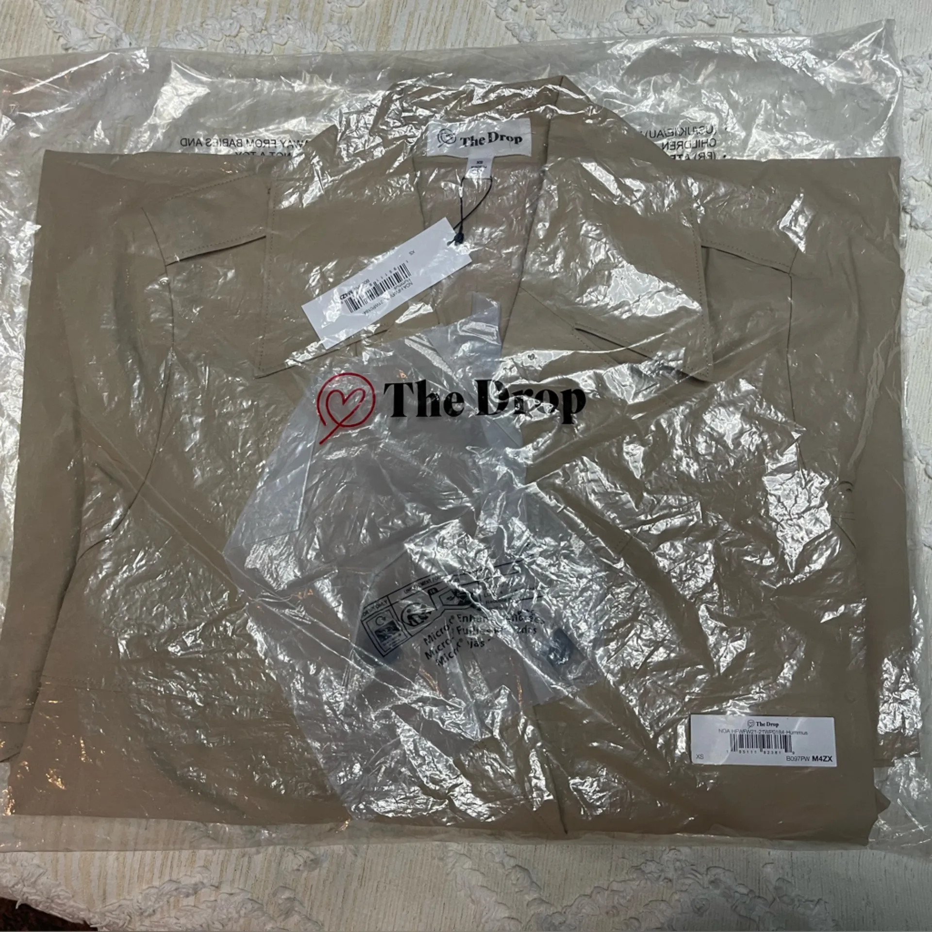 The Drop Women's Beige/Hummus Trench Coat Tan Size XS - Image 4