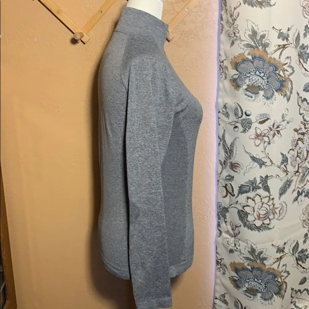 FERA 1/4 Zip Long Sleeve Athletic Running Pullover Top Size XS/S Gray - Image 10