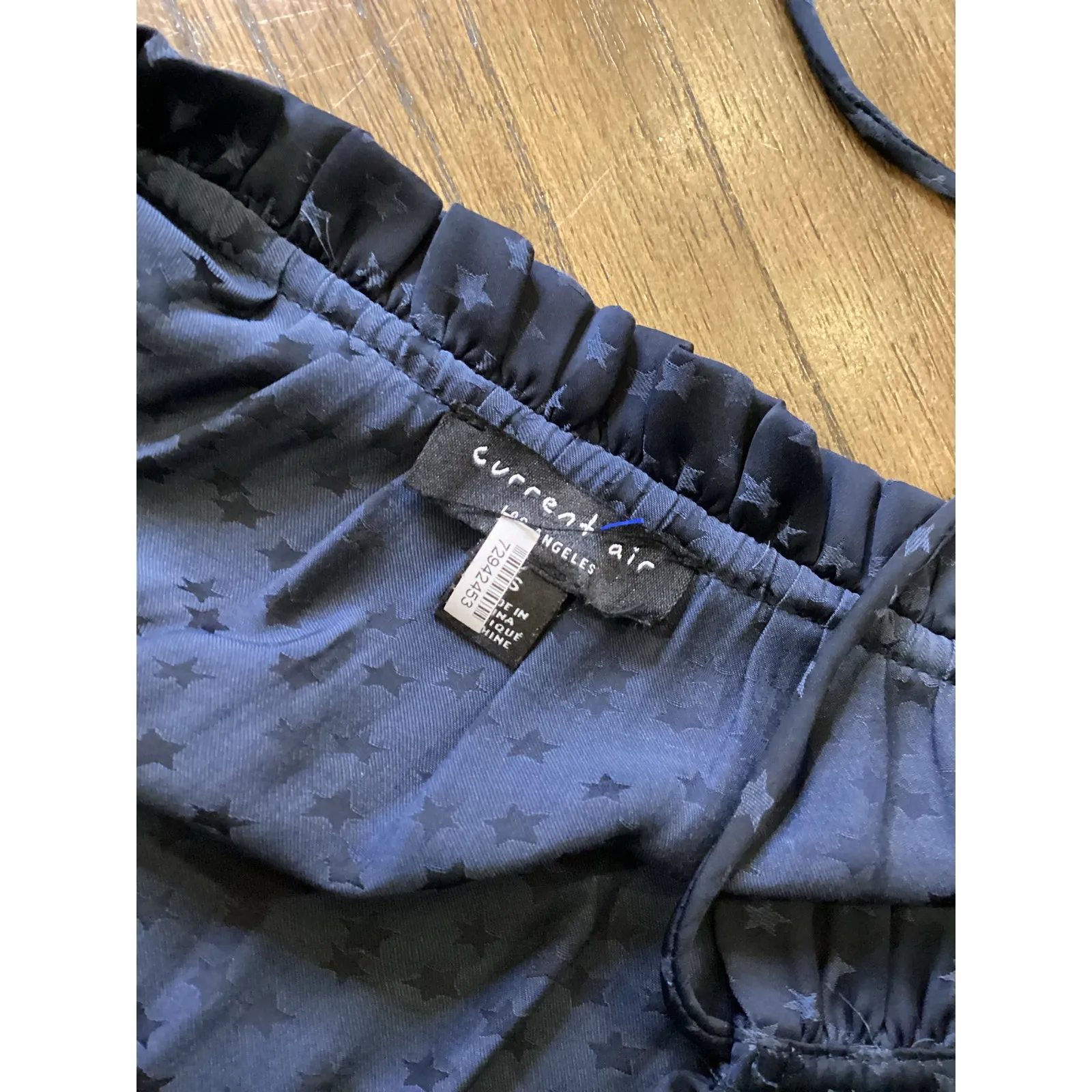 Current Air Anthropologie Laurel Star long sleeve mini Dress In Navy Blue Small - Image 3