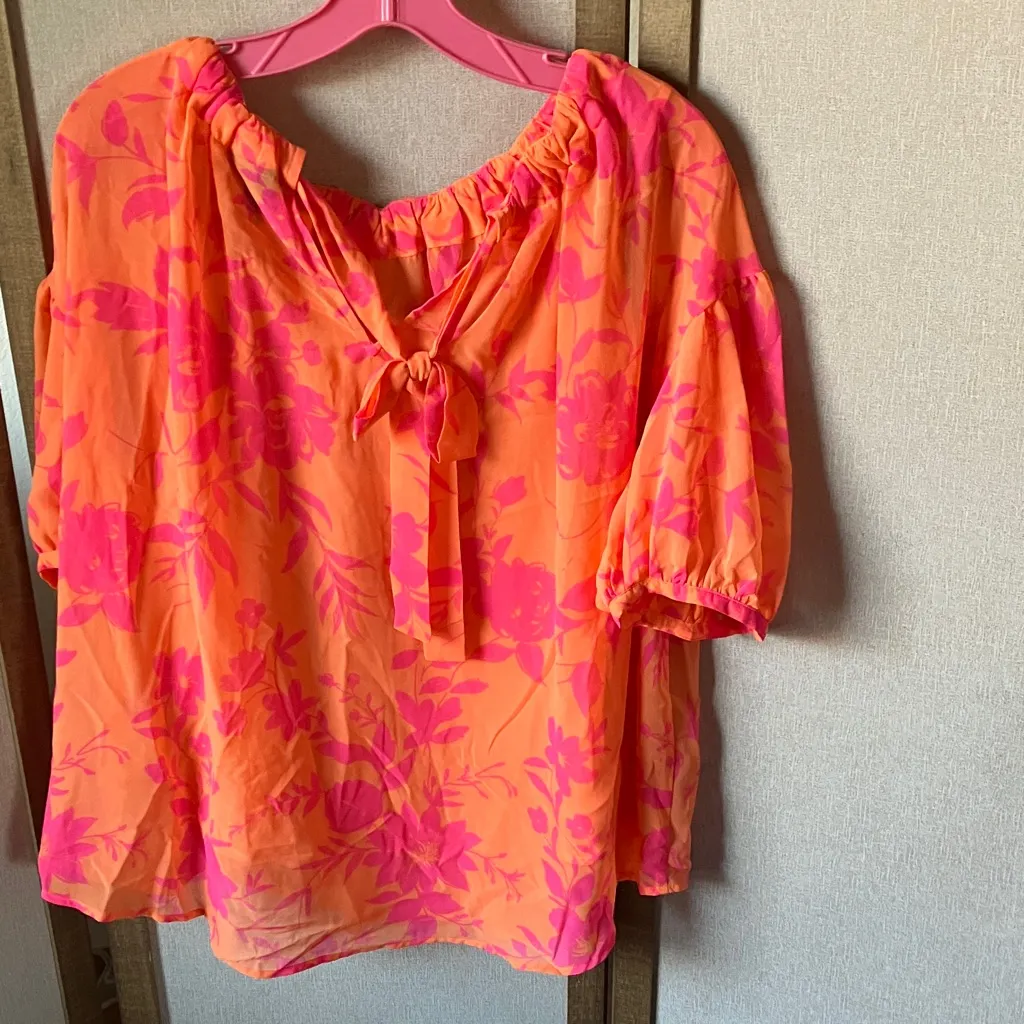 Scoop Pink and Orange Top XXL nwt - Image 9