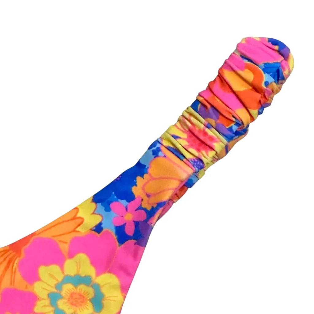 Kulani Kinis Floral Retro Thong Bikini Bottom Orange Pink Blue Purple Large Swim - Image 4