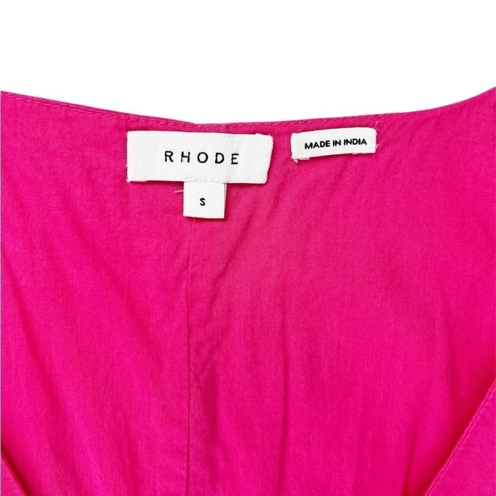 Rhode Marni Bright Pink Bubble Hem Mini Dress Small Pink - Image 8