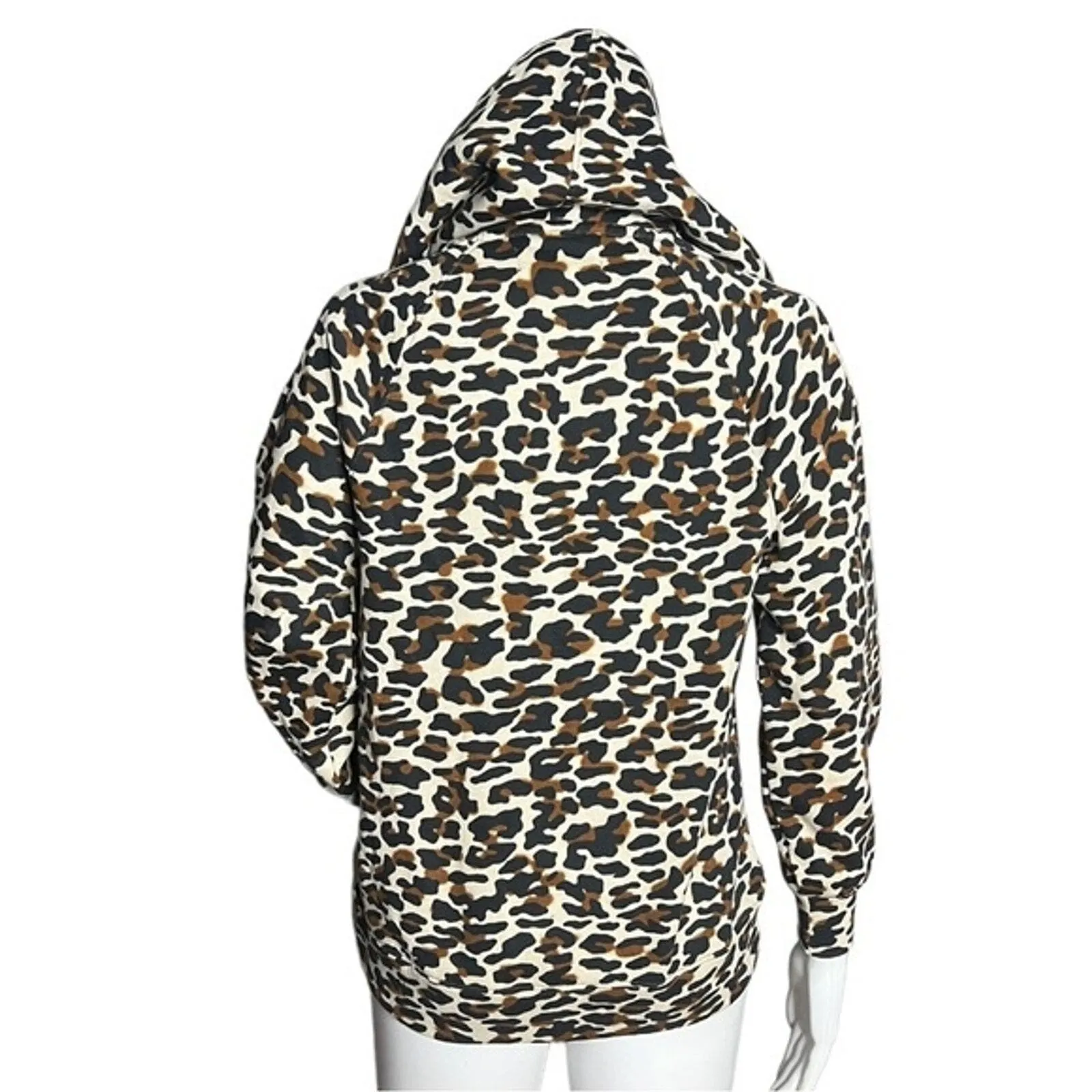 Lou & Grey Sweatshirt Women XXSP Fluffy‎ Fleece Hoodie Brown Tan Peyote Cheetah - Image 3