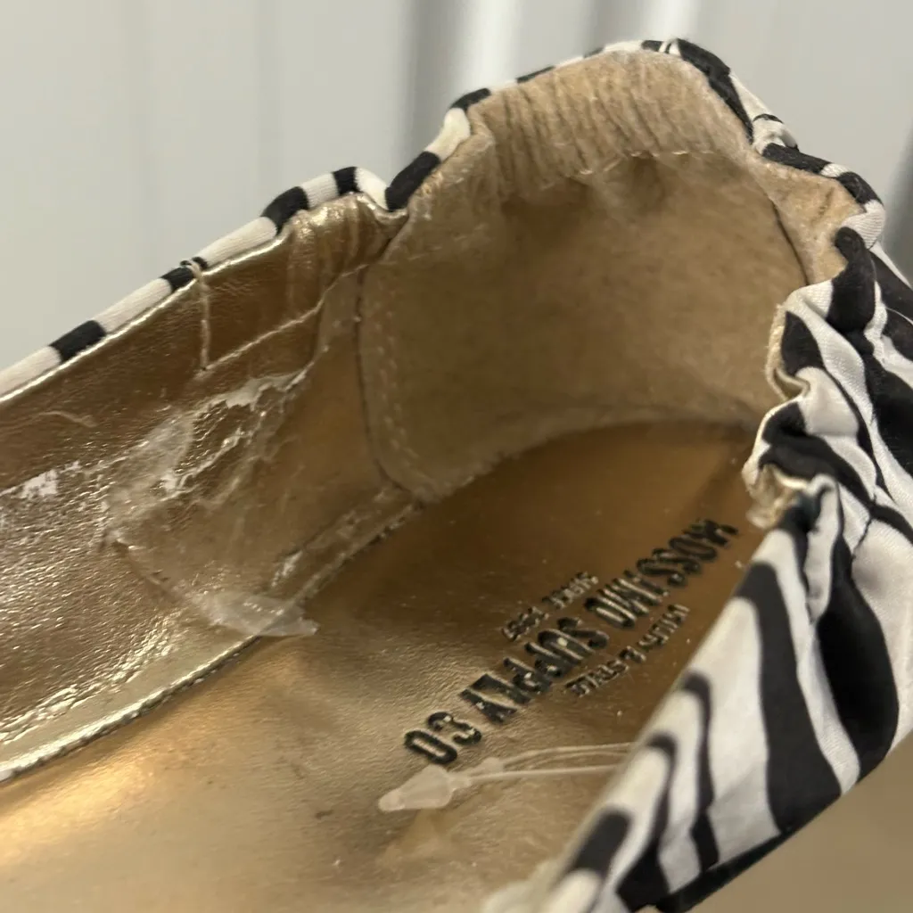 Mossimo Supply Co. Zebra Print Flats With Ruffle Trim Black Size 8.5 - Image 10