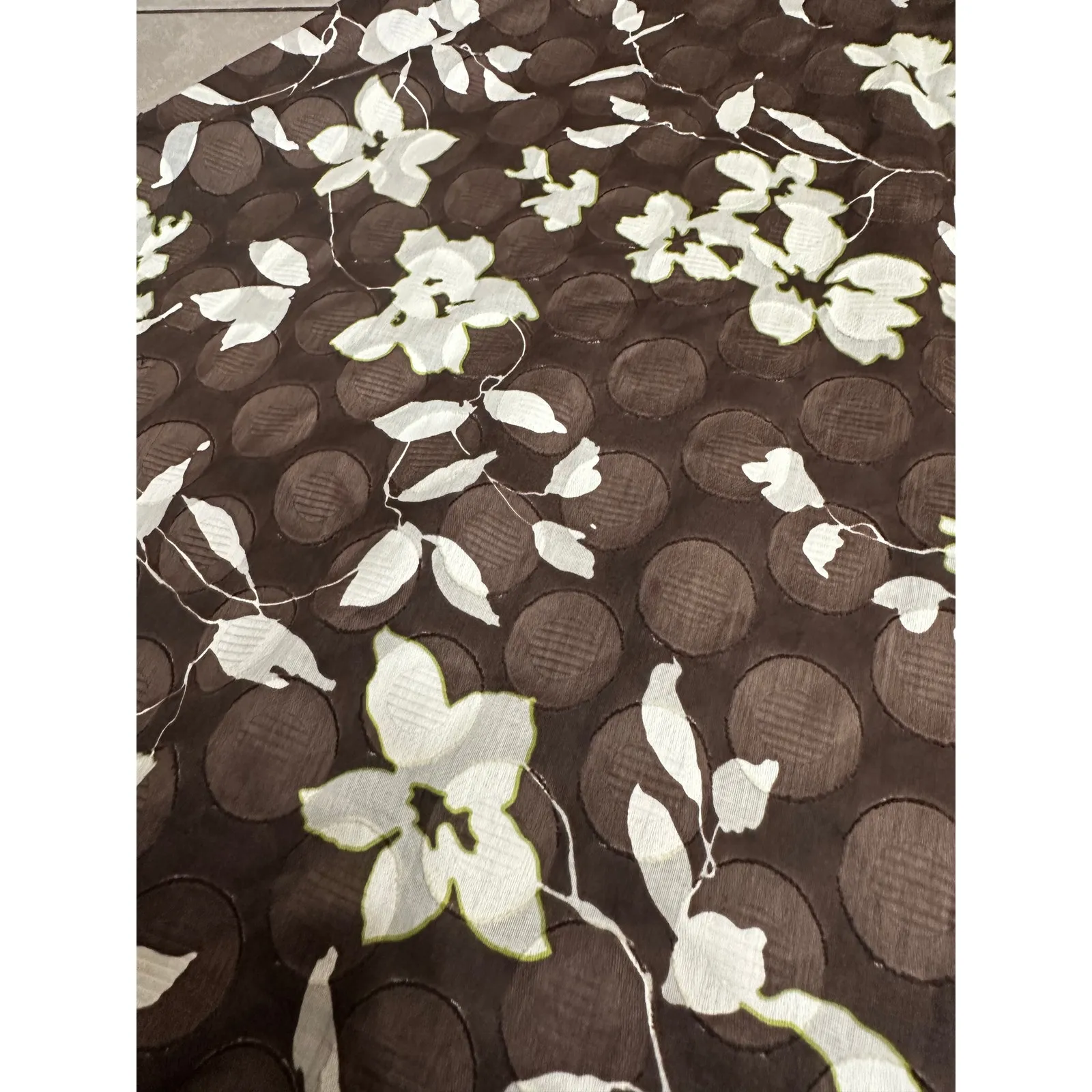 VTG Baby Doll Halter Floral Print Y2K Midi Dress Women 14 Neutral Brown Grunge - Image 6