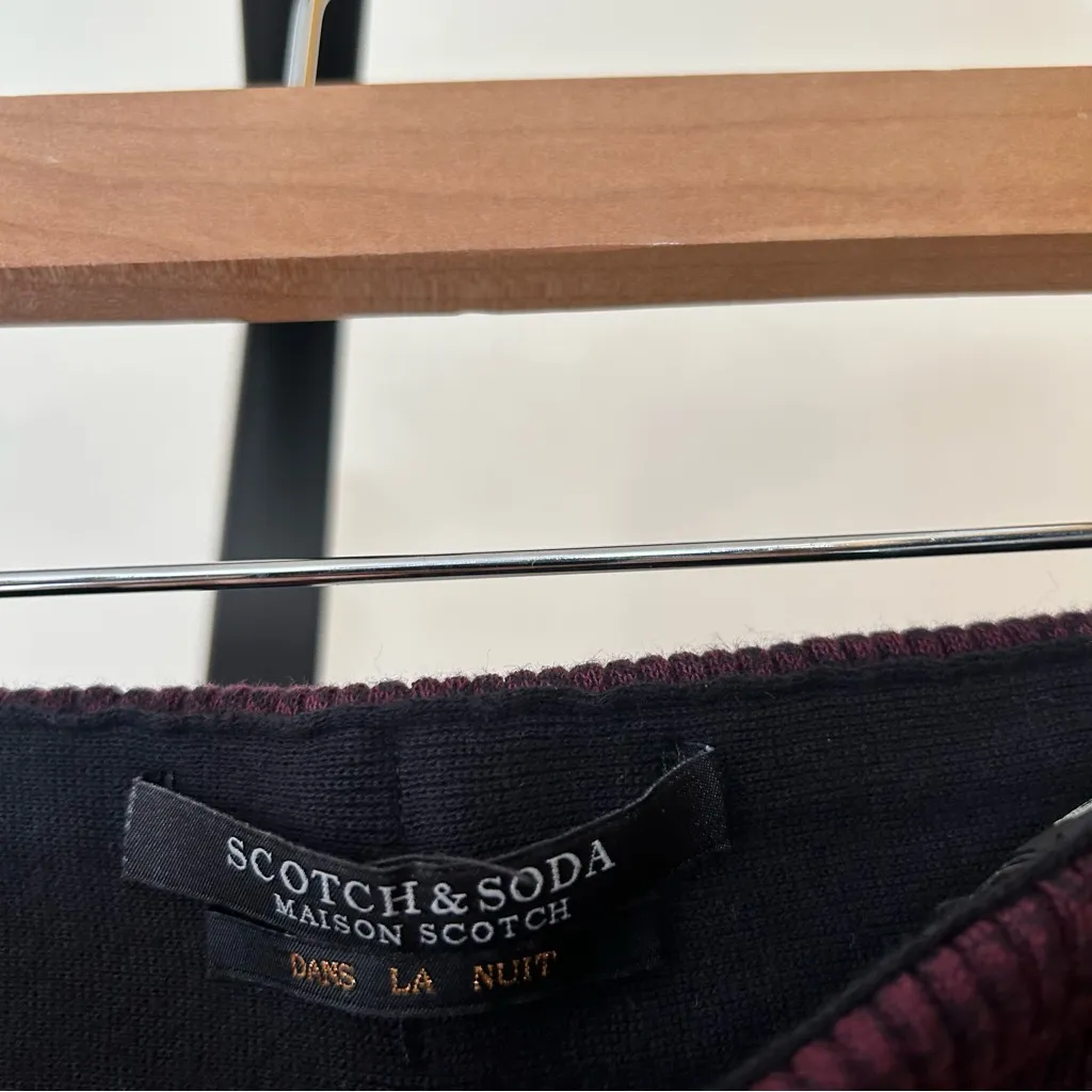 Scotch & Soda Dans La Nuit Fitted Ribbed Knit Skirt Side Stripes Bodycon Size M - Image 6